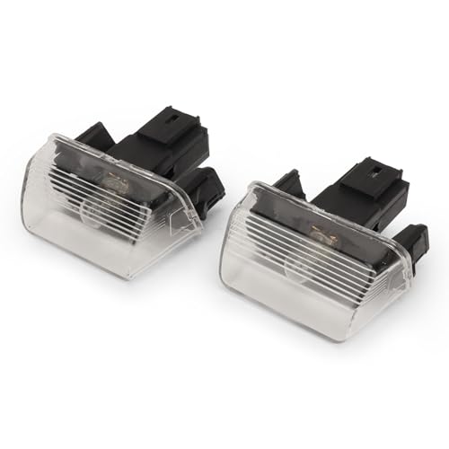 License Plate Light, 2PCS Rear License Plate Light Clear Lens High Illumination 6340.A3 Replacement for Peugeot 206 207 307 Partner