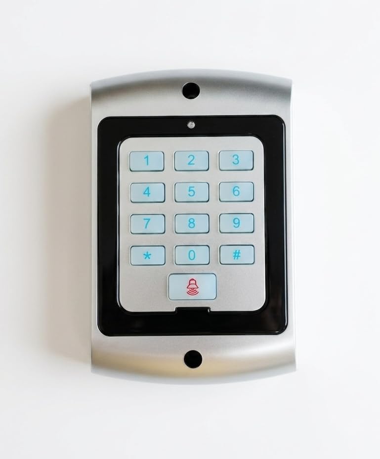 Blue Charm Fake Security Alarm Keypad, Extra Long 2 Year Continuous Usage Battery Life, No Wiring Needed