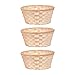 EXCEART 3 Piezas de Cesta Redonda de Bambú Cesta de Mimbre Cesta de Picnic Cesta de Sauce Cesta de Frutas Ratán Caja de Almacenamiento para La Decoración de La Fiesta de Boda en Casa