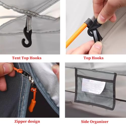 Tienda de campaña pop up para 2-3 personas resistente al agua miniatura 6