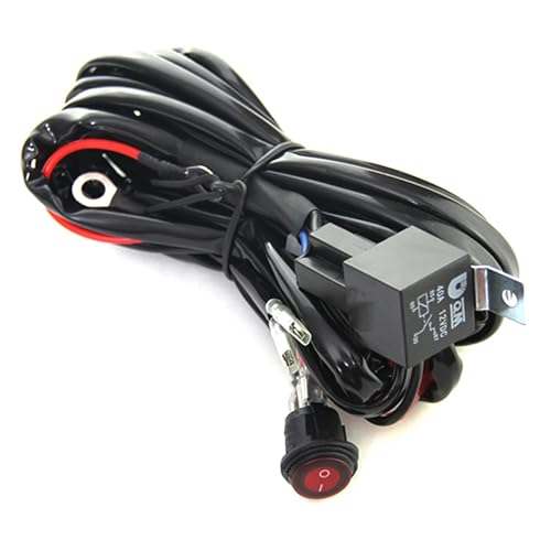 Kit Cableado Barra Led Universal Kit De Arnés Cableado Uso Apto Para Barra Luces 300 W, Interruptor Encendido/apagado Impermeable, Relé Luz Trabajo Coche, Redondo, Barco, Camión