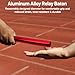 Vaolvpant Aluminum Alloy 4 Pieces Field Relay Batons for Track and Athletes Runners Outdoor Running Sports Events Baton Race Stick Smooth Hollow Tube Lightweight Durable Design Pleasant Red