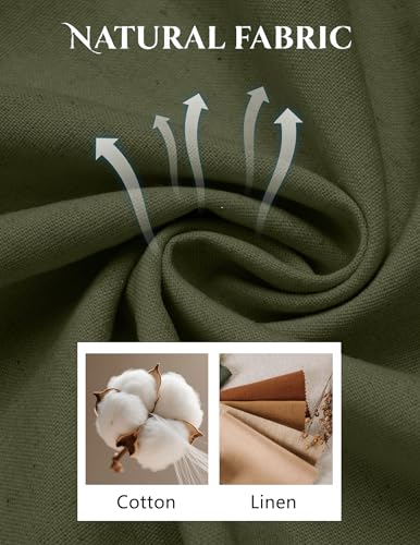 Image of COOFANDY Men's Cotton Linen Pants [Relaxed Fit] Casual Drawstring Dress Pants Beach Summer Lightweight Trousers