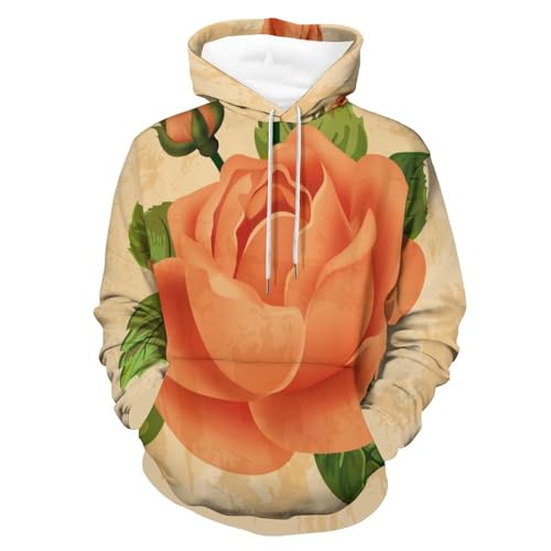 Manche longue hoody sweatshirt pull homme femme motif carthame