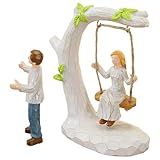 Robustes : peintes à la main avec des couleurs sans danger, ces statuettes de couple en résine sont résistantes à la décoloration et solides, ce qui en fait des décorations idéales pour la saint-valentin et des souvenirs précieux pour les couples. statuette romantique de couple amoureux, douce décoration pour la maison