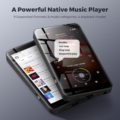 Image of 160GB innioasis G5 MP3 Player with Bluetooth and WiFi, MP3 Player with Spotify, Spotify Kids, Pandora, Play Store, Parental Manager App, Calm, 4 inch HD Full Touch Screen MP4 Music Player for Kids (Black)