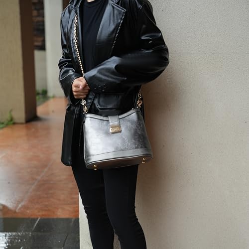 Image of MKF Collection Shoulder Bag for Women, Vegan Leather Hobo Handbag Top-Handle Purse