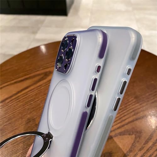 Étui magnétique iPhone 15 Pro Max violet en finition mate premium