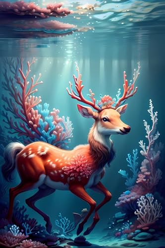 Diamond Painting Paysage Cerf XL broderie 100x180 cm pour salon