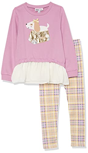 Image of Kids Headquarters Girls 2-Piece Tunic & Legging Set, Everyday Casual Wear, Ultra-Soft & Comfortable Fit
