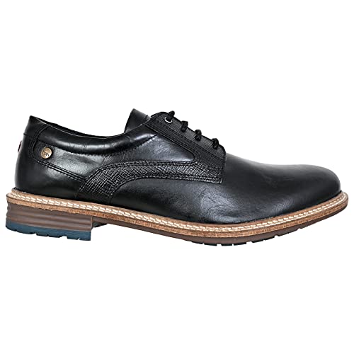 Image of Hx London Men's Leather Lace-Up Derby Uniform Dress Shoes