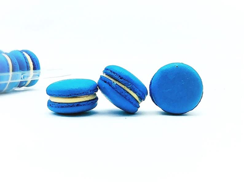 50 Pack Gluten Free French Blue Caramel Macaron | A great addition for your bakery establishment or your next party