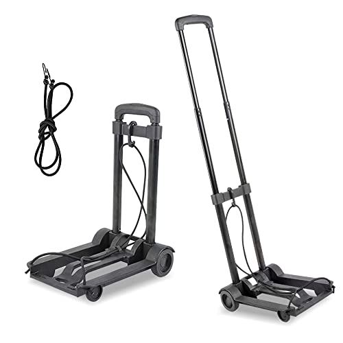 LVYUAN(リョクエン)キャリーカート 台車 折りたたみ式 超コンパクト 静音 耐荷重量40KG 固定ロープ付き