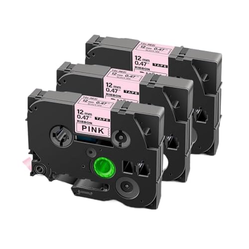 12mm�T�e�����{���e�[�v5�p�b�NR231 RE34 RN34 R234 RW34 R531���x���v�����^�[�ƃM�t�g���b�s���O(3PK Black on Pink)