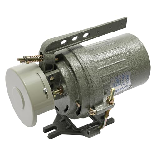 DeeDuud Motor de embrague eléctrico para máquinas de coser industriales, 400 W, motor de embrague industrial, 2850 rpm, amortiguador de golpes, con cubierta protectora