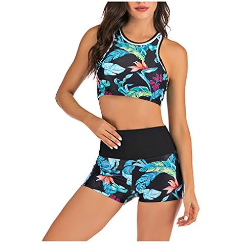Kordelzug Side Bikini Sets Bauchweg Strandmode High Neck Einfarbig Bikini Badeanzug Damen Surf Shirt Bademode Cover
