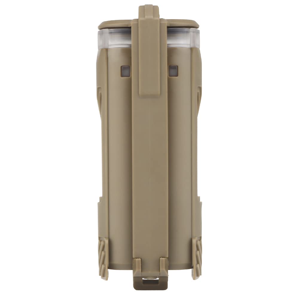Taktische Batterie-Box Aus Nylon – Wasserdichtes Doppelfach Für CR123/AAA/AA, Mit MOLLE-Befestigung & Sichtfenster, Schwarz