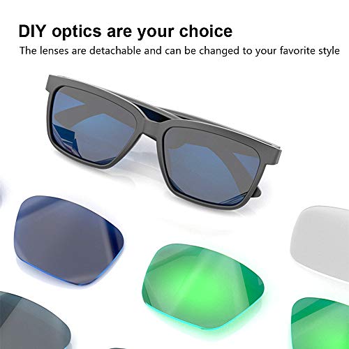 Fone de ouvido, Andoer A2 Frames Smart Wireless Bluetooth 5.0 fone de ouvido Óculos de música Fones