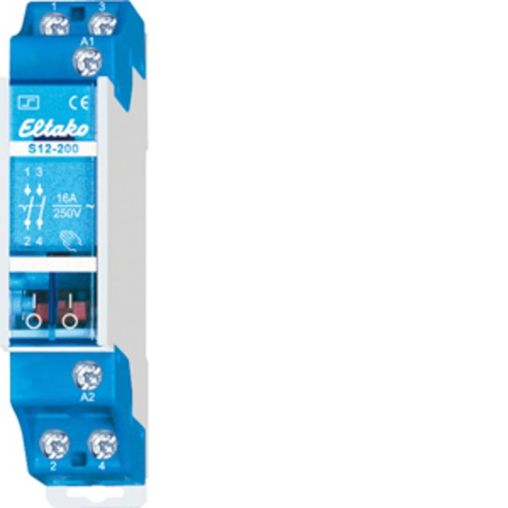Commutateur de courant Eltako 16A S12-200-8V AC relais temporisé modulaire rail DIN