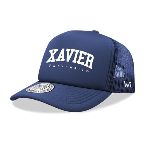 BH Fashion Company Xavier University Musketeers XU Trucker Mesh Snapback Game Day Hat Navy Blue