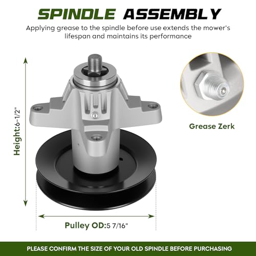 50 Inch Mower Deck Rebuild Kit Compatible with Cub Cadet/MTD/Troy-Bilt RZT50 RZT50VT, 3 Spindle 618-04126 918-04125 +3 Idler 753-08171+3 Blade 742-04053+1 Belt 754-04044+4 Deck Wheel by Bomusou - Image 3