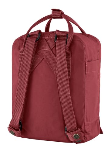 Fj&auml;llr&auml;ven Kanken Mini Backpack - Compact Everyday Carry, Durable Vinylon Fabric - Travel, Ox Red