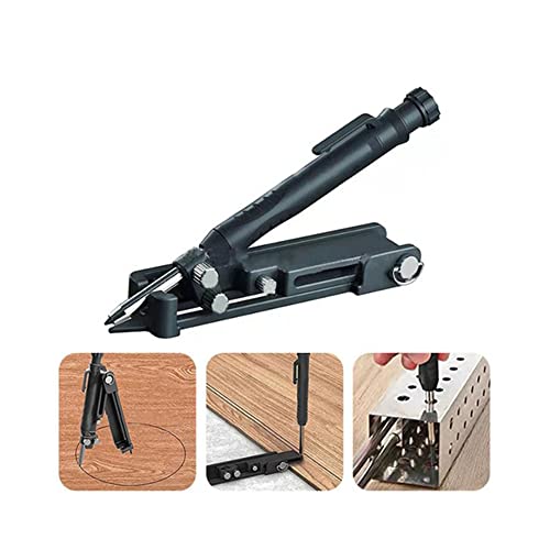 Multifunktions Anreißwerkzeug, Konstruktion Scriber Markierungswerkzeug Tiefloch Holzbearbeitung Bleistift für Heimwerker Holzbearbeitung