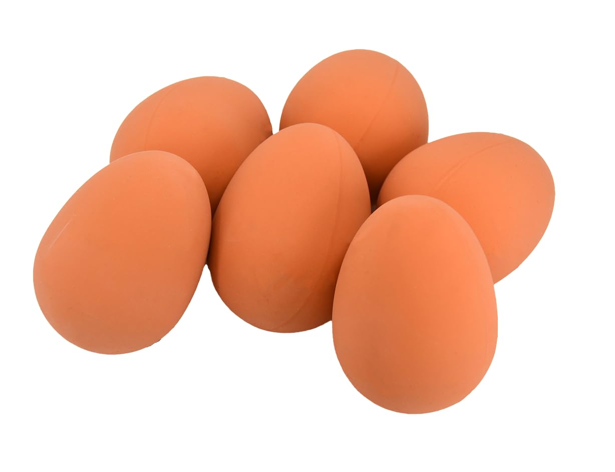Storm&Lighthouse 6x Bouncy Eggs Rubber Balls Fake Eggs Prank Joke Toy Gag Gift, Standard