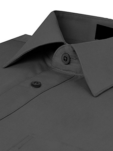 Omega Italy Men's Long Sleeve Dress Shirt Solid Color Regular Fit 25 Colors4