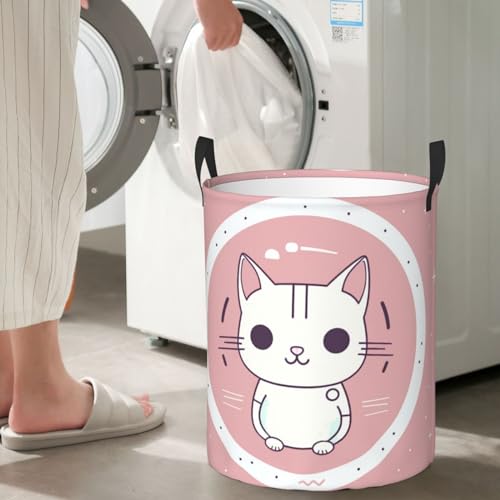 Grand panier à linge imperméable chat pliable pour chambre