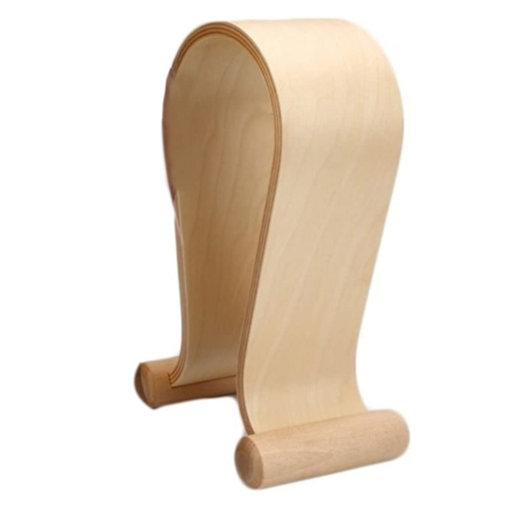 CRFFZ Wood Headphone Stand Finish Headset Holder for Desk Wooden Gaming Headphones Stand Fancy Headphone Collection Wooden Headset