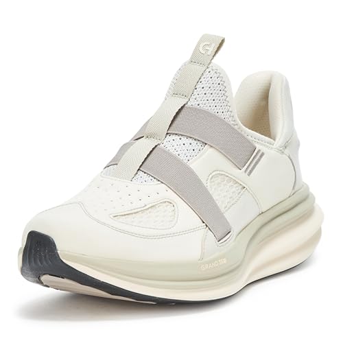 Cole Haan Cole Haan Men's Original Grand Quadstar Monk Strap Running Sneakers, Silver Birch/Dove/Ivory, 11.5-M US