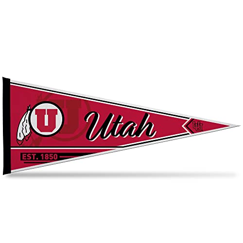 Rico Industries NCAA Utah Utes Classic 12 x 30 Felt Wall Dcor Pennant - Great for Home/Bed Room/Man Cave Dcor