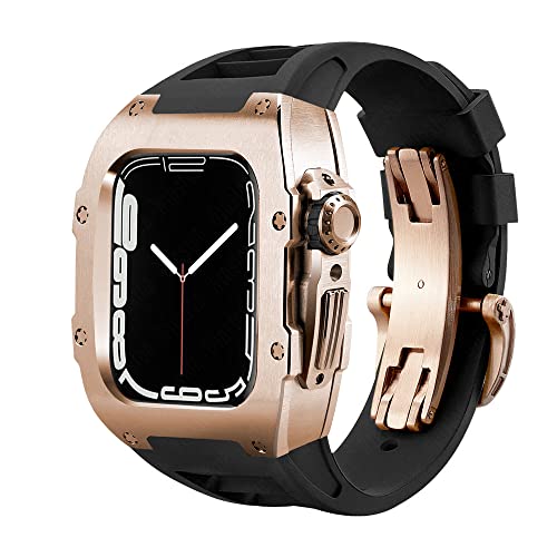 Kit de modification luxe en métal pour Apple Watch 44mm 45mm : l'élégance ultime