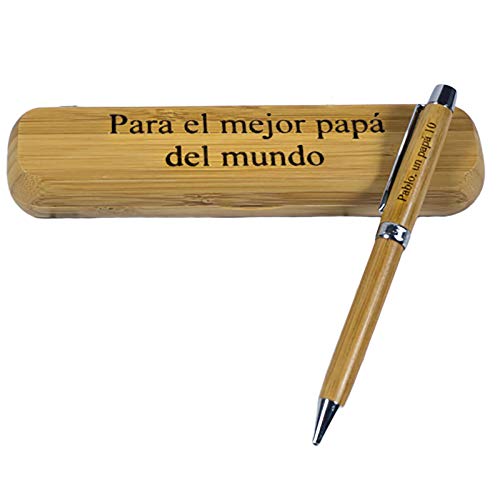 Calledelregalo Bolígrafos personalizados (bolígrafo de madera de bambú grabado con dedicatoria)