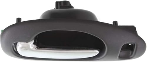 Miniatura 4 de KarParts360 Para Chrysler 300M 1999-2004 Manija de puerta interior del lado del conductor, bisel negro con palanca cromada  con orificio de bloqueo