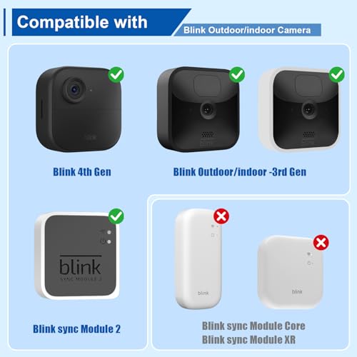 Image of Outdoor Camera Mount for Blink, (2-in-1Minimalist) Sync Module 2 Mount and 3Pack Weatherproof Protective Housing with 360 Degrees Adjustable Bracket for Blink Outdoor 4th&3rd Gen Cam System