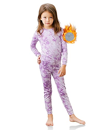 TINFL by Vaenait 4-14 Years Girls Kids Aeroheat Thermal Underwear Base Layers Warm Pajama Fleece Lined Long John Set