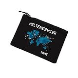 h&m white clutch bag Material: 100% Baumwolle Herz & Heim® Kosmetiktasche - Weltenbummler - mit Ihrem Namen black edition