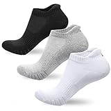 👣【Beste gepolsterte Trainersocken】 - Clevere Dämpfung, Polsterung der gesamten Sohle und verstärkte Zehen und Fersen verwenden dickere Garne für zusätzliche Haltbarkeit und Komfort in Bereichen mit hohem Verschleiß. Extra dicke Polsterung kann Stöße absorbieren und Ihre Füße schützen.