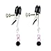 Spartacus Beaded Nipple Clamps with Adjustable Broad Tip, Pink