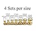 28PACK 4MM 5MM 6MM 7MM 8MM 9MM 10MM Combination Sam Browne Solid Brass Round Button Studs,Leather Craft Belt Chicago Screws Solid Brass Studs Nail Rivets DIY for Belt Wallet Handbag