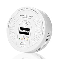 Gasmelder Erdgasdetektor CH4/Propan/Methan 100% Batteriebetrieben - Kombinierter Gasalarm mit Optischem & Akustischem Alarm - Gassensor für Sicherheit in Haushalt (Keine Batterie enthalten)