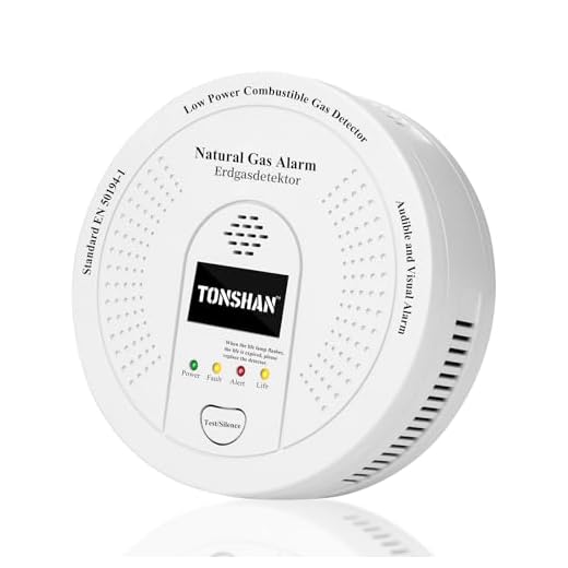 Gasmelder Erdgasdetektor CH4/Propan/Methan 100% Batteriebetrieben - Kombinierter Gasalarm mit Optischem & Akustischem Alarm - Gassensor für Sicherheit in Haushalt (Batterie enthalten)
