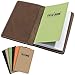 Handcrafted Stitched Leather Journal Notebook Cover with Inside Pocket: Includes 6 Bonus Refillable Field Note Book Journals/Compatible with Field Notes and Moleskine Cahier Notebook (5x8 - Medium)