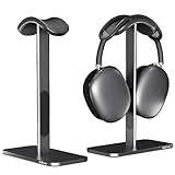MaGrnce Headphone Stand for Airpods Max with Sleep Mode Aluminum Headphone Holder with Anti-Slip Base & Protective Leather Pad for Home/Game Room/Shop Headphone Storage/Display (Dark Grey)