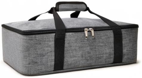 Miniatura 8 de Cazuela aislada para hornear lasaña de 9 x 13 pulgadas para transporte de alimentos calientes o fríos, bolsa portátil reutilizable para calentar el