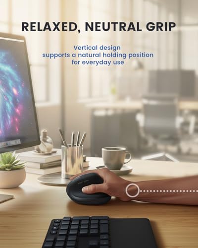 Perixx PERIMICE-608 Ratón Ergonómico Vertical Inalámbrico - Con 5 Botones programables - Para Diestros - 800/1200/1600 DPI - imagen 6