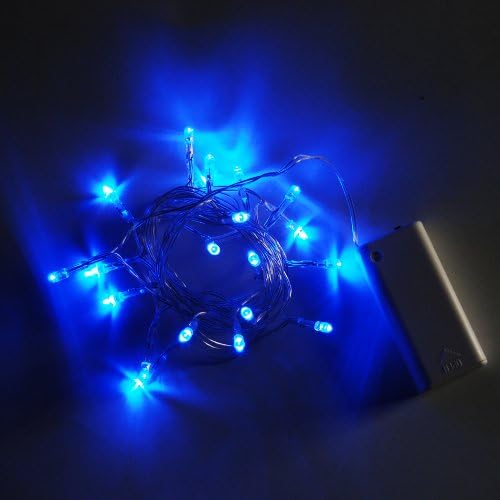 Battery Operated Blue 20 LED Fairy String Light for Christmas, Party, Wedding, New Year Decorations