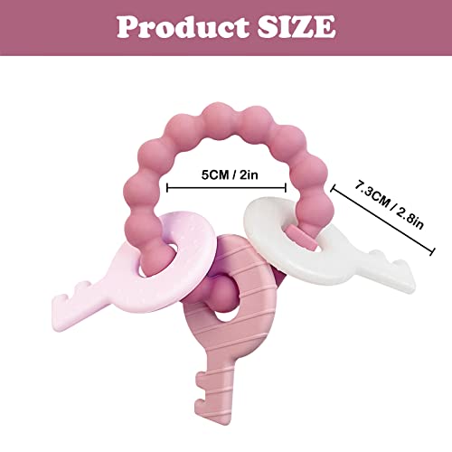 Yapromo Yaproom Silicone Teething Keys For 6-18 Month Baby, Infants Toddler Toy Keys, Cute Keys Teether Ring thumb #6